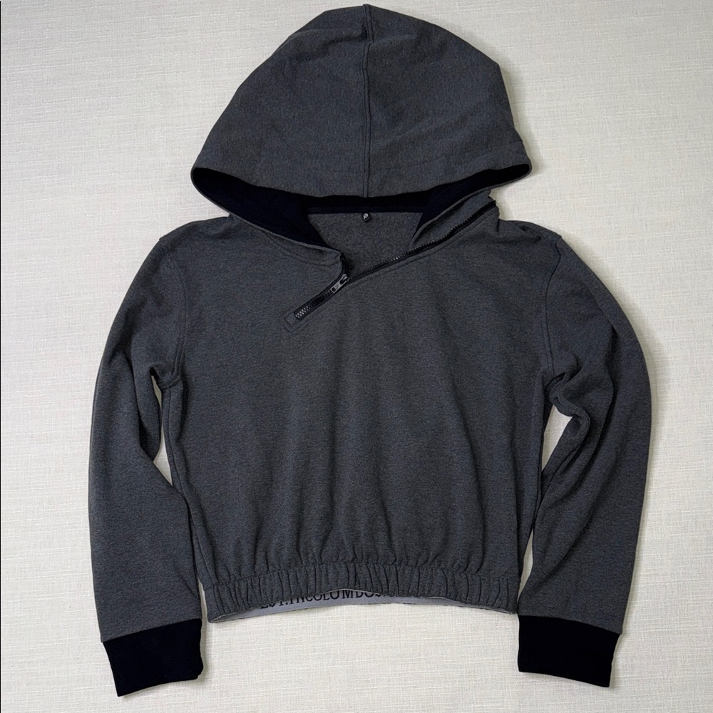 P'tula Gray Crop Hoodie